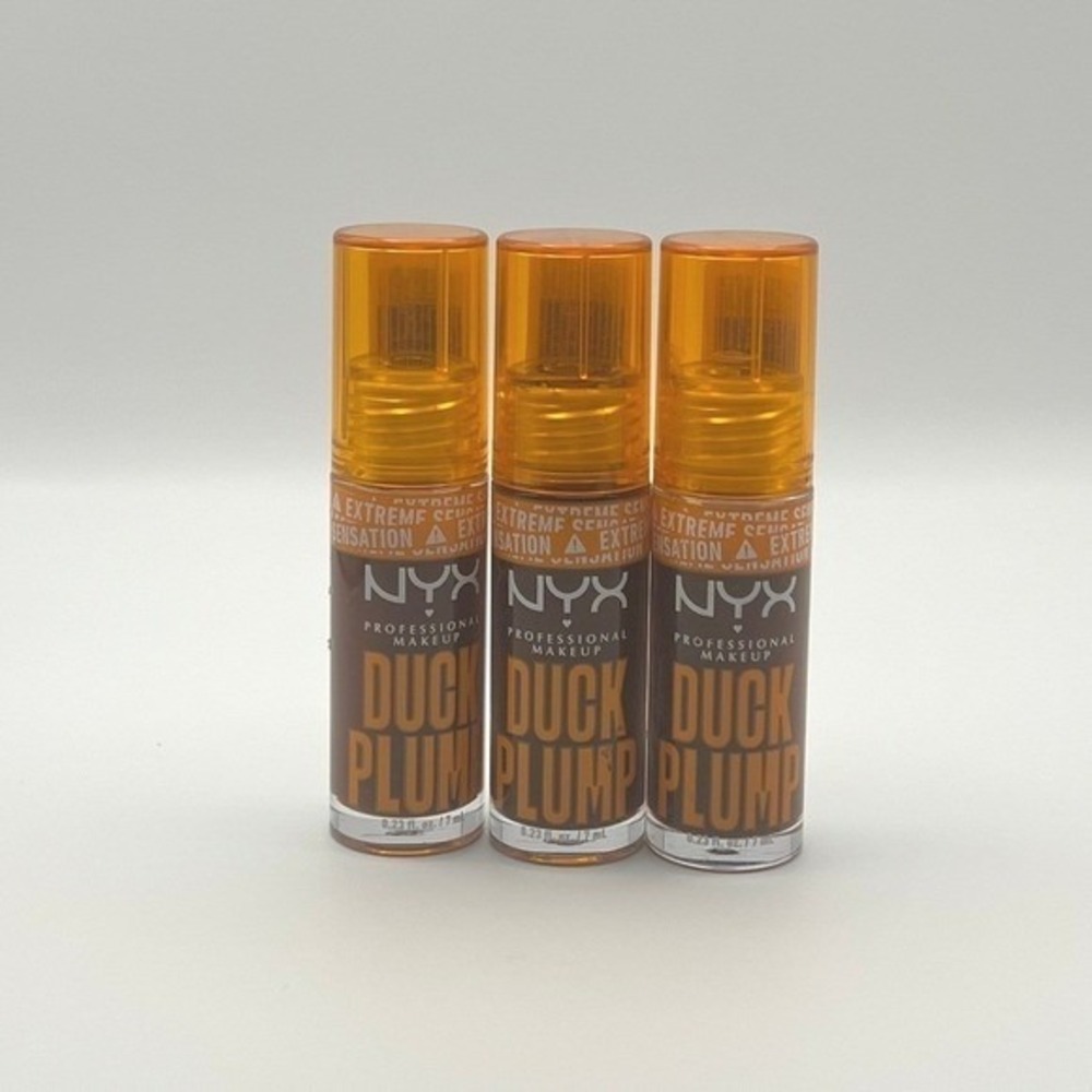 NYX Duck Plump High Pigment Lip Gloss 15 Twice The Spice Brown 3 Pack New